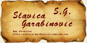 Slavica Garabinović vizit kartica